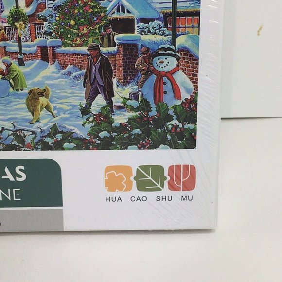 Christmas Snow Scene Jigsaw Puzzle 1000 Piece 27" X 20" Holiday Snowman X-Mas - Picture 10 of 12